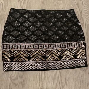 Bodycon Mini Sequin Skirt